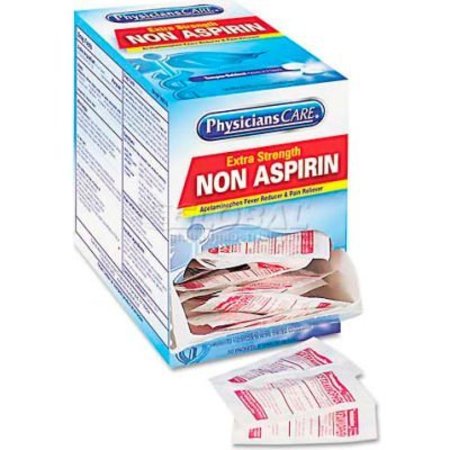 ACME UNITED PhysiciansCare 90016 Non Aspirin Acetaminophen Medication, 50 Doses 90016